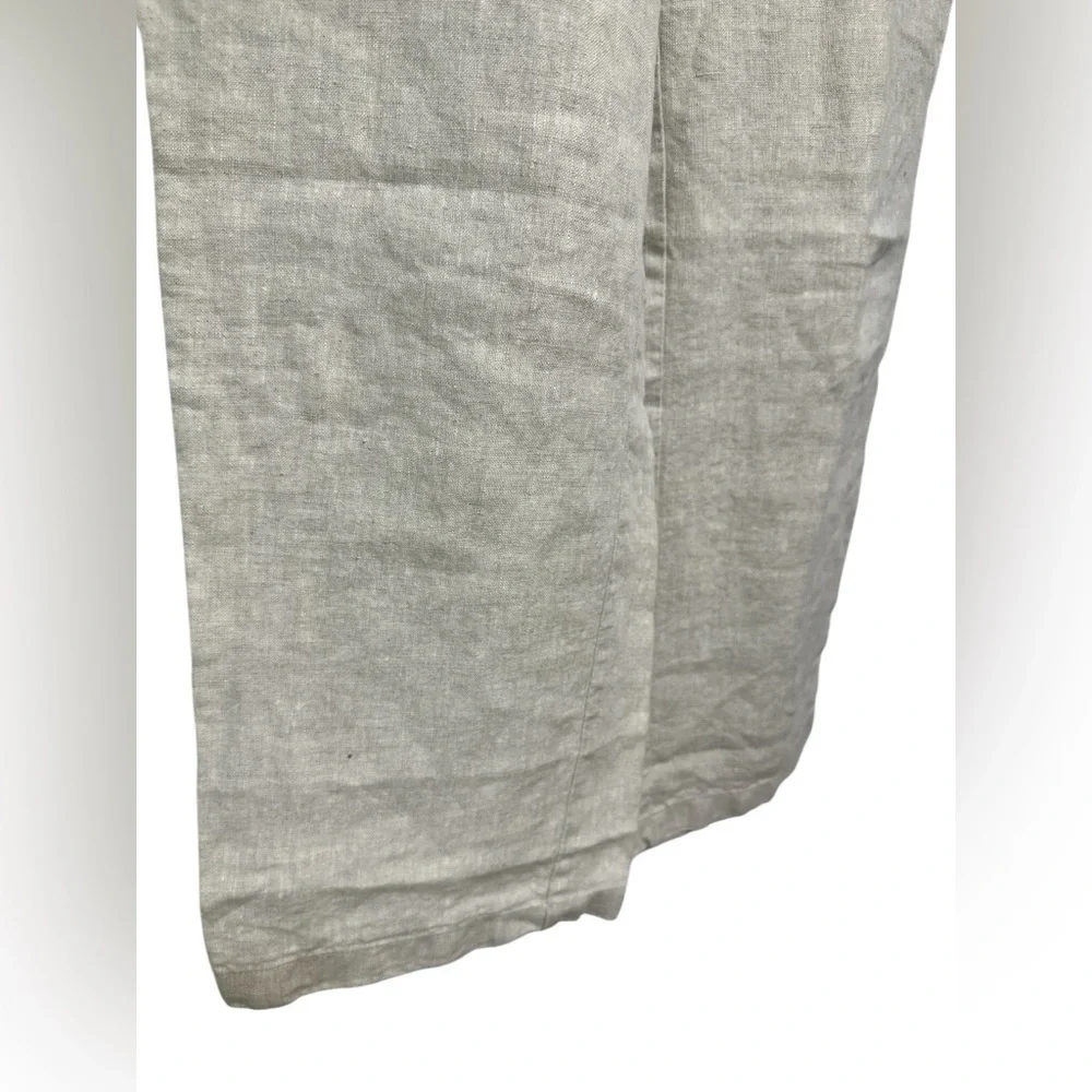 Reformation 100% Linen Pants Women’s Sz 0 Beige Elastic Waist Straight Leg NWOT